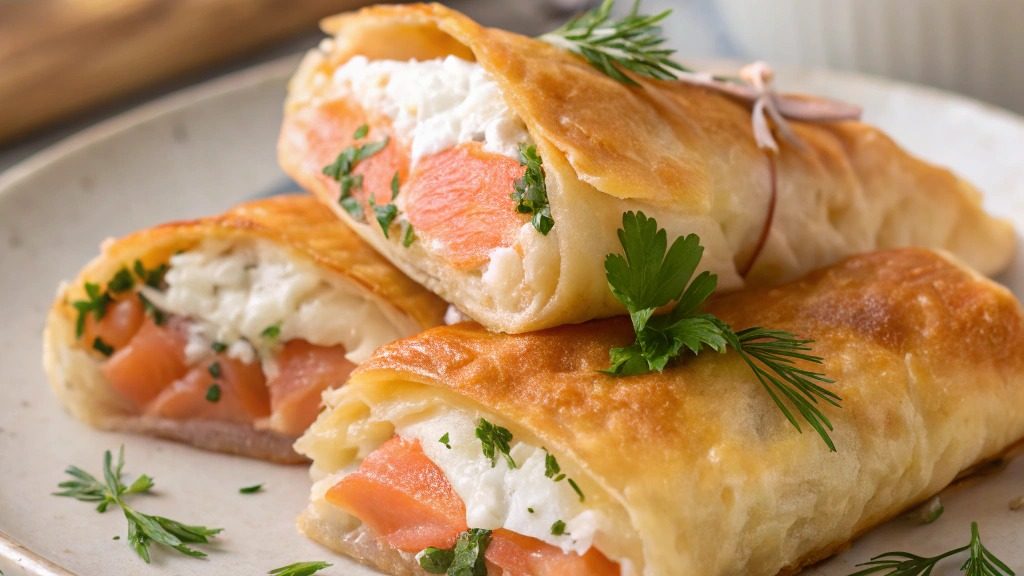 Cigares au saumon et fromage frais