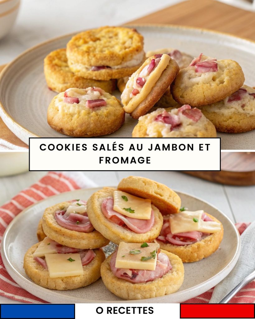 Cookies salés au jambon et fromage