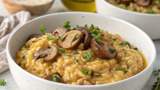 Risotto crémeux aux champignons
