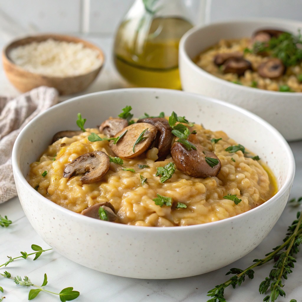 Risotto crémeux aux champignons