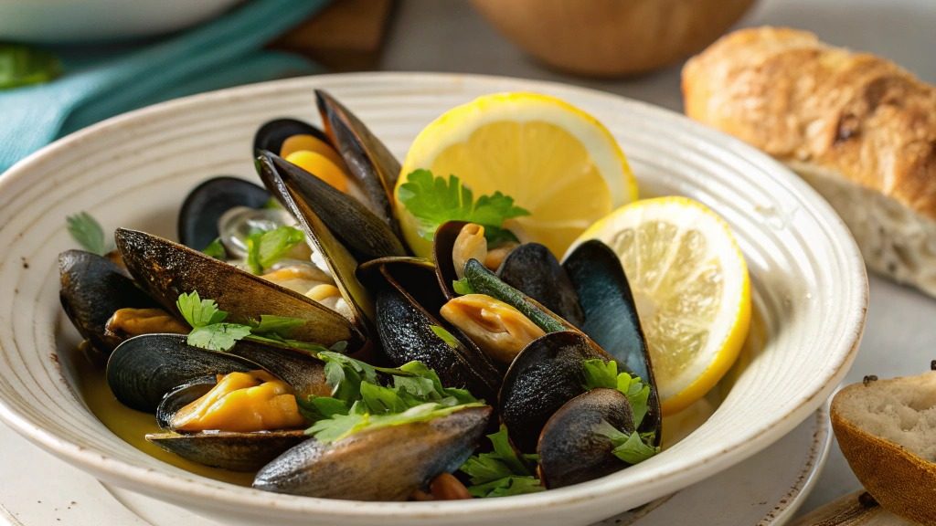 Moules au citron et au gingembre