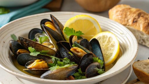 Moules au citron et au gingembre