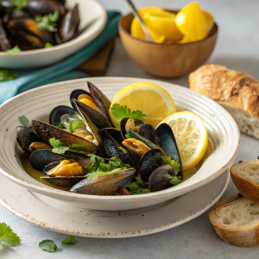 Moules au citron et au gingembre