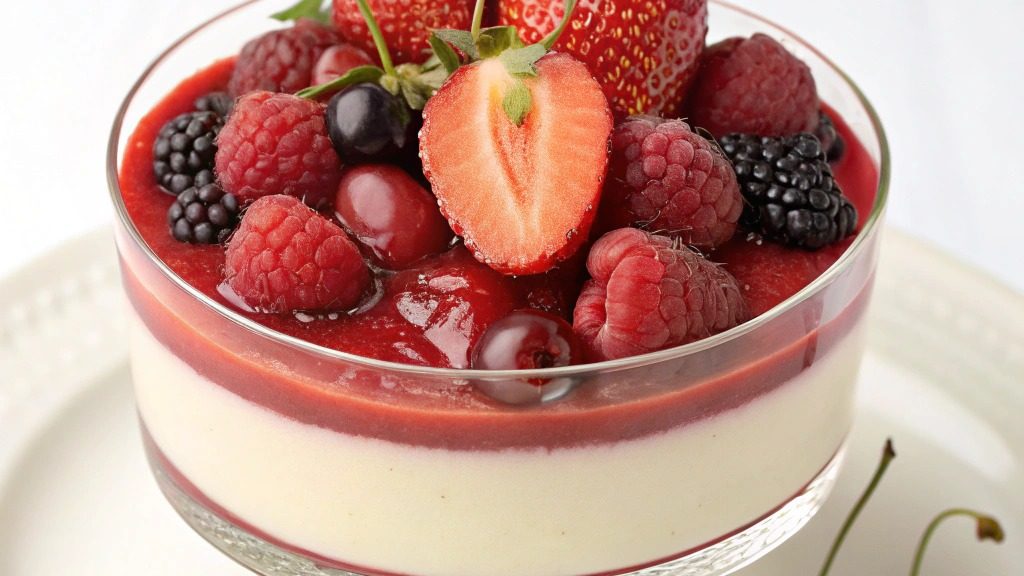 Panna cotta aux fruits rouges