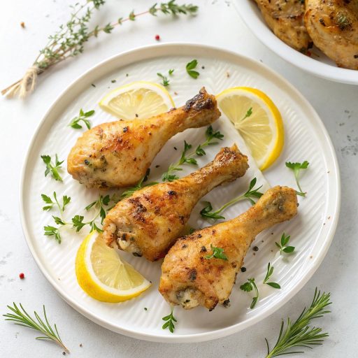 Pilons de poulet au citron et aux herbes
