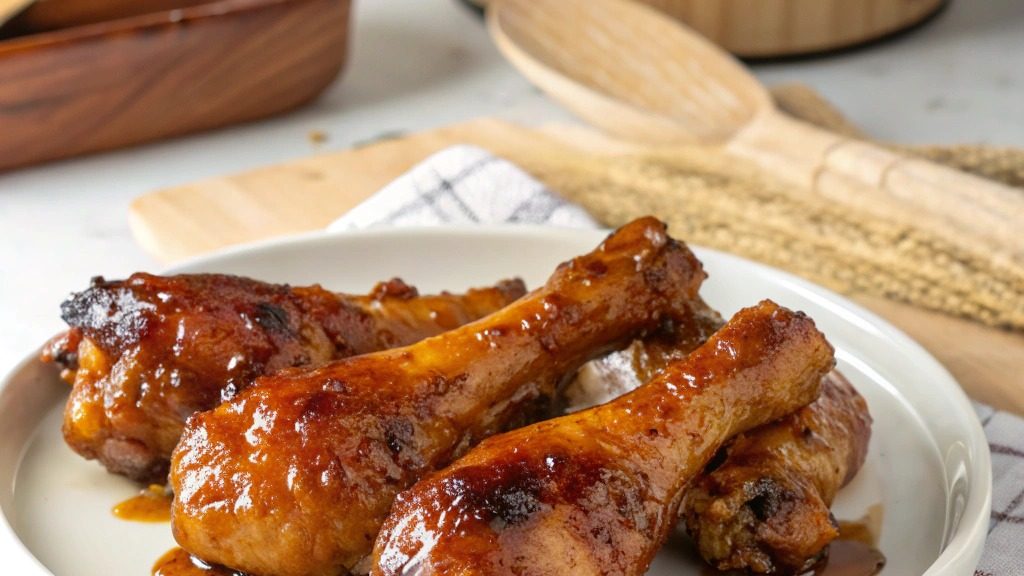 Pilons de poulet laqués à l’érable