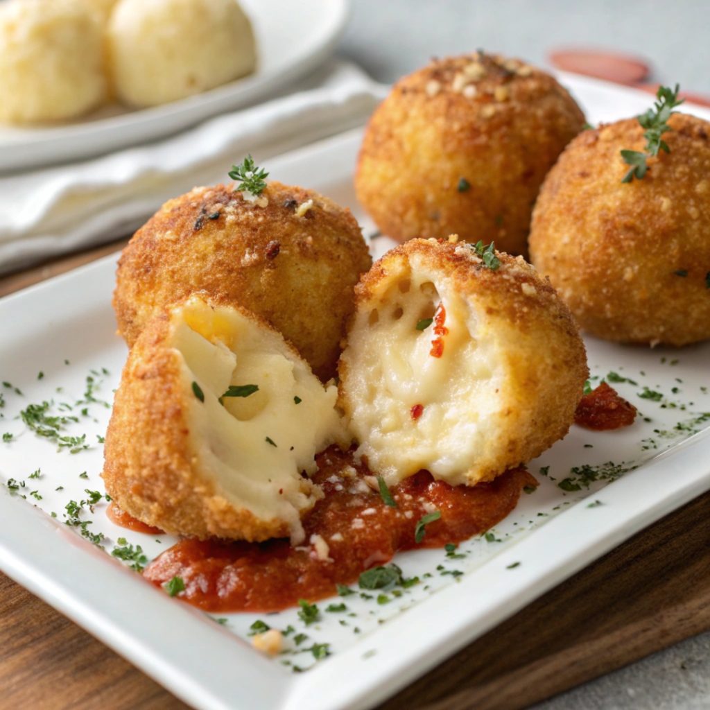 Boulettes de riz jaune au fromage
