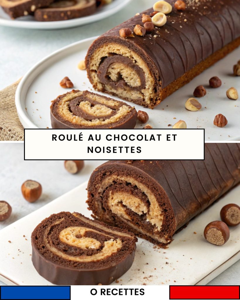 Roulé au cacao et pâte à tartiner