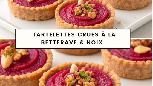 Tartelettes crues à la betterave & noix