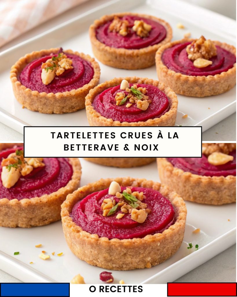 Tartelettes crues à la betterave & noix