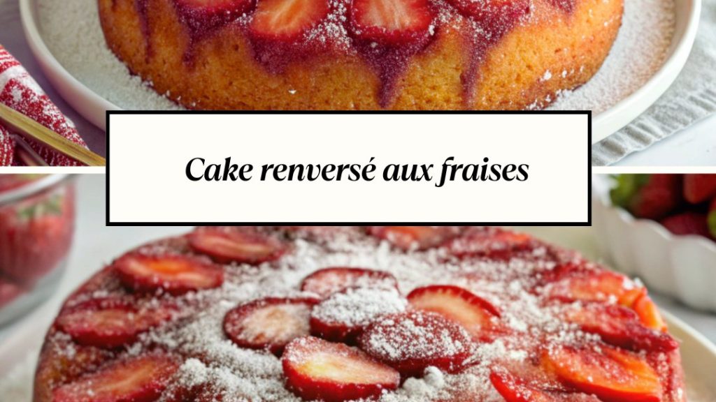 Cake renversé aux fraises