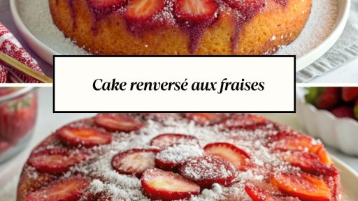 Cake renversé aux fraises