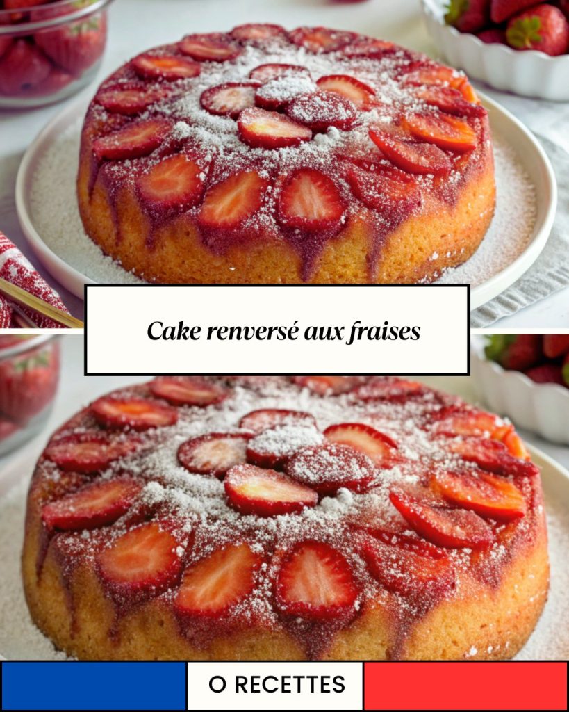 Cake renversé aux fraises
