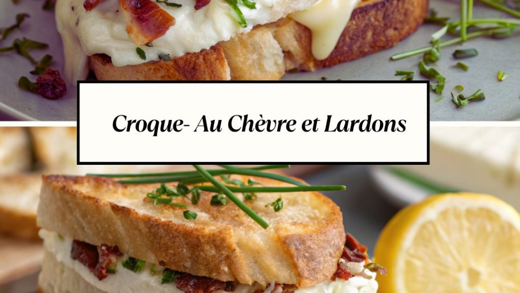Croque au chèvre et lardons