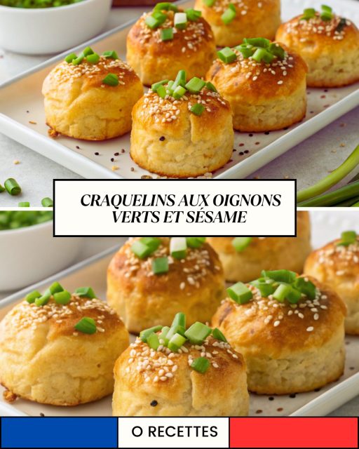 Craquelins aux oignons verts et sésame