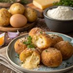 Beignets de purée farcis au fromage : croustillants dehors, fondants dedans. Une recette anti-gaspi et ultra gourmande à tester sans attendre !
