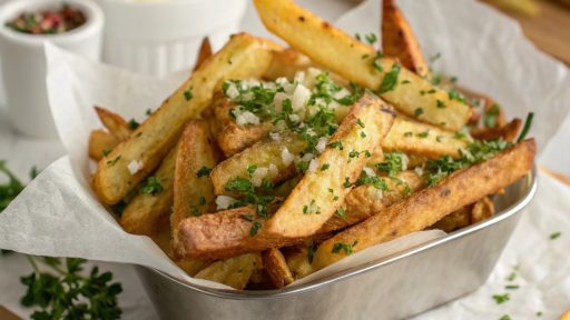 Frites aux herbes & ail au four